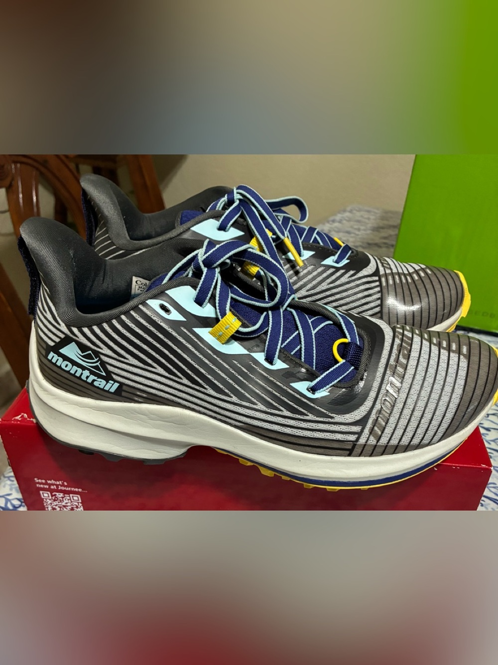 Montrail  women’s Black & Light Blue Trail Running Shoes